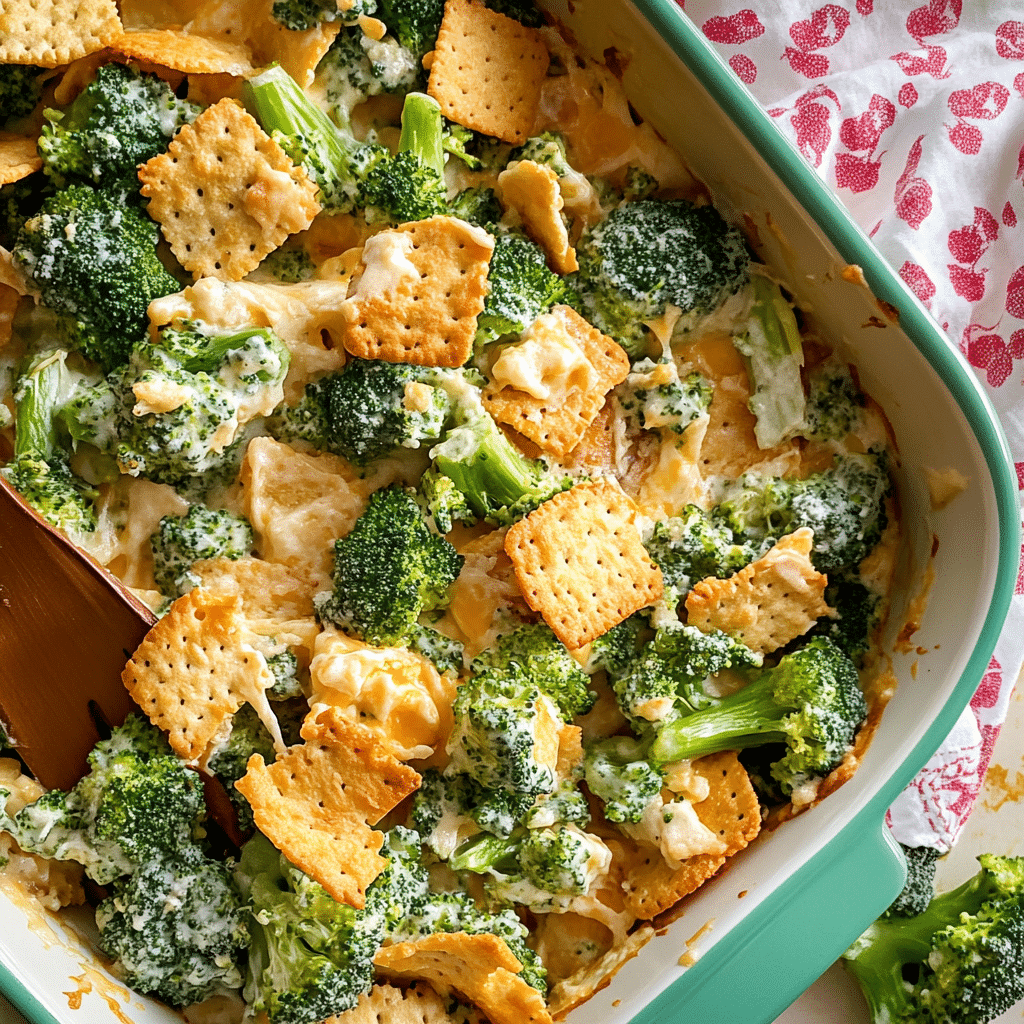 Broccoli Cheese & Cracker Casserole