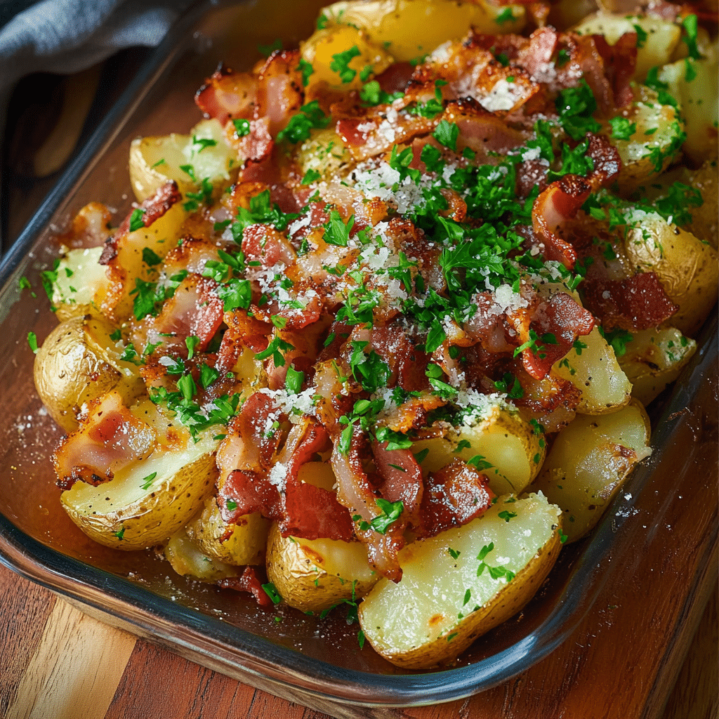Loaded Bacon & Roasted Garlic Potatoes