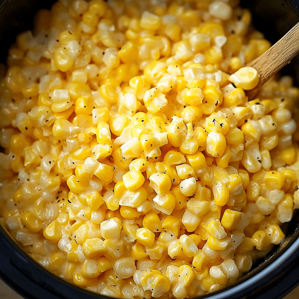 Slow Cooker Cheddar Corn