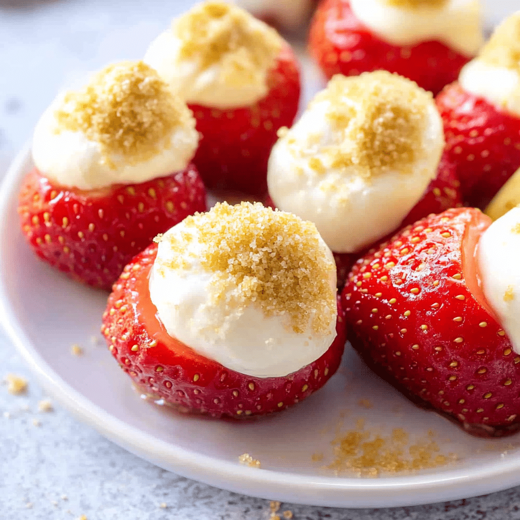 Cheesecake Stuffed Strawberries