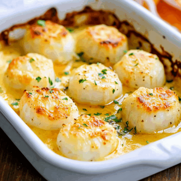 Garlic Butter Baked Scallops