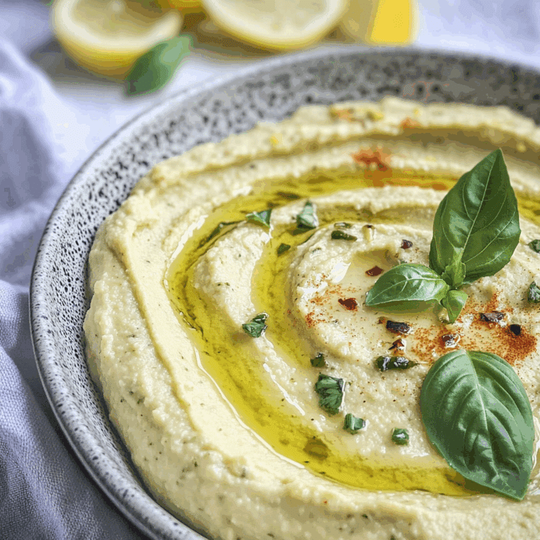 Lemon Basil Hummus