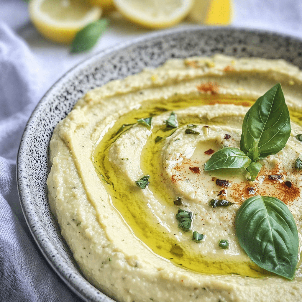Lemon Basil Hummus