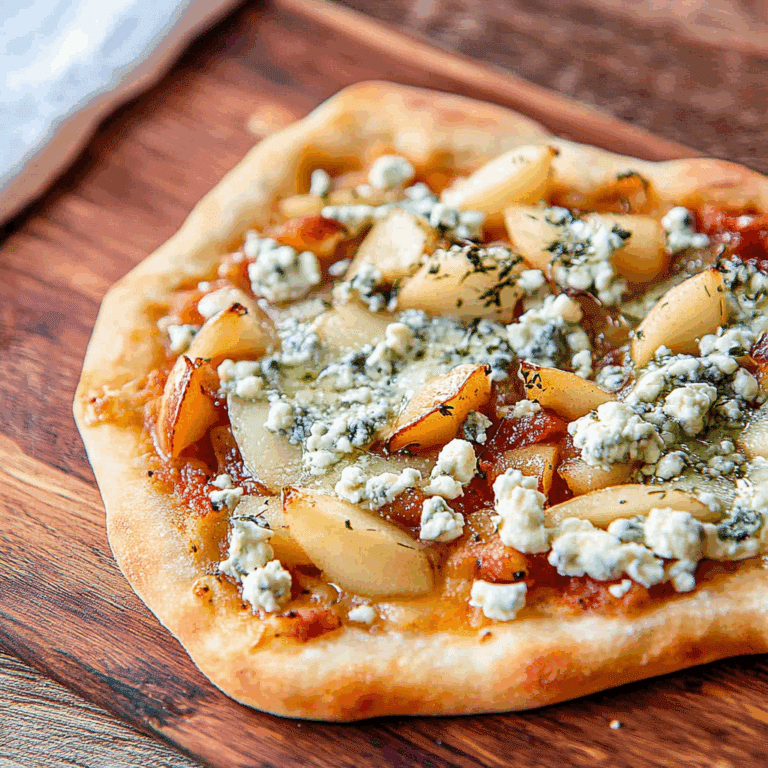 Pear and Gorgonzola Flatbread