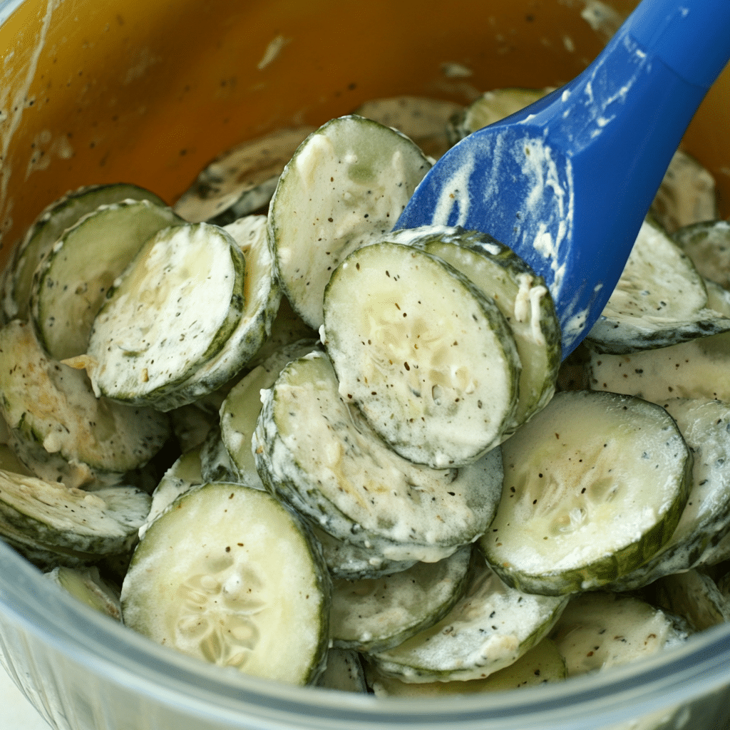 Pickle Juice Cucumber Salad