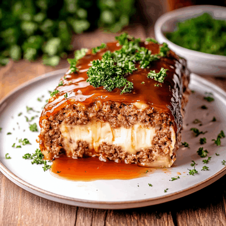 Stuffed Meatloaf with Mozzarella