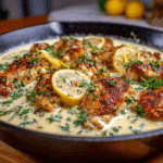 Lemon Garlic Cream Chicken Skillet