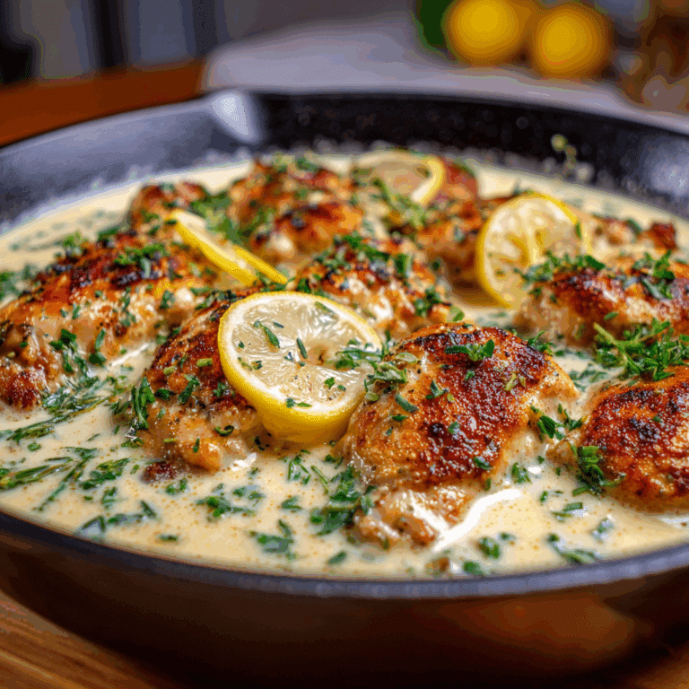 Lemon Garlic Cream Chicken Skillet