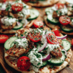 Sheet Pan Chicken Pitas with Tzatziki