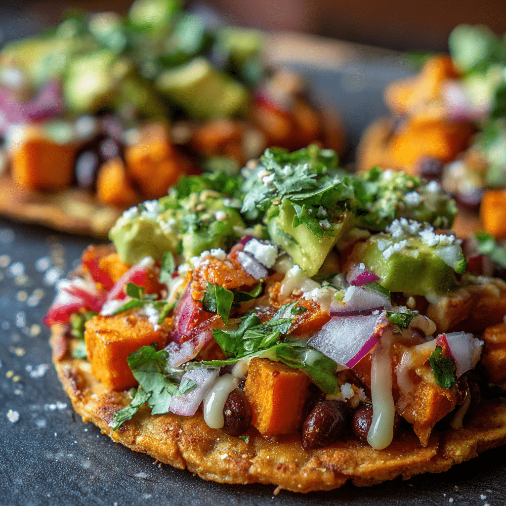 Sweet Potato & Bean Tostadas