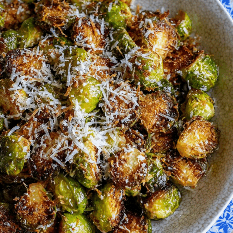 Air Fryer Garlic Parmesan Brussels
