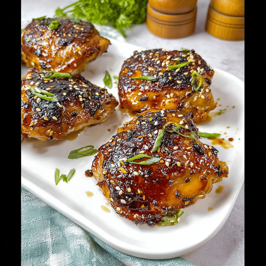 Air Fryer Honey Garlic Chicken Thighs