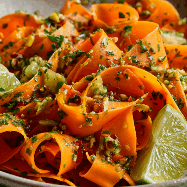 Carrot Ribbon Salad with Lime Dressing