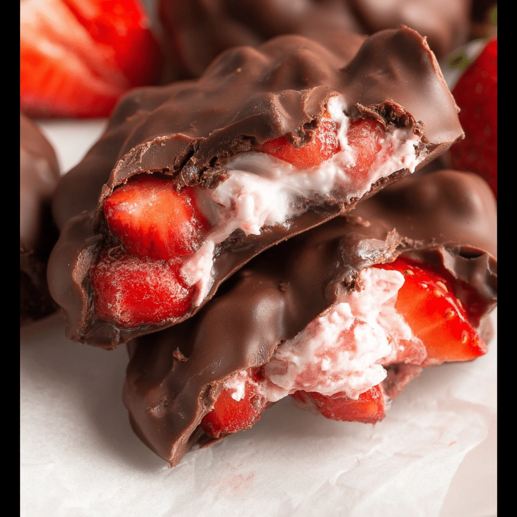 Chocolate Strawberry Yogurt Clusters