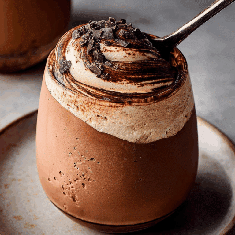 Coffee Mousse with Chocolate Twist