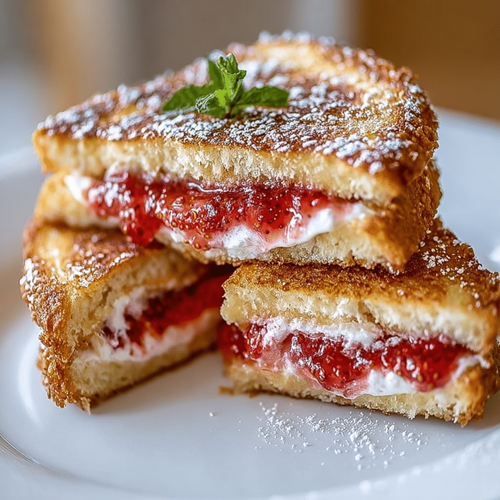 Fried Strawberry Cheesecake Sandwiches