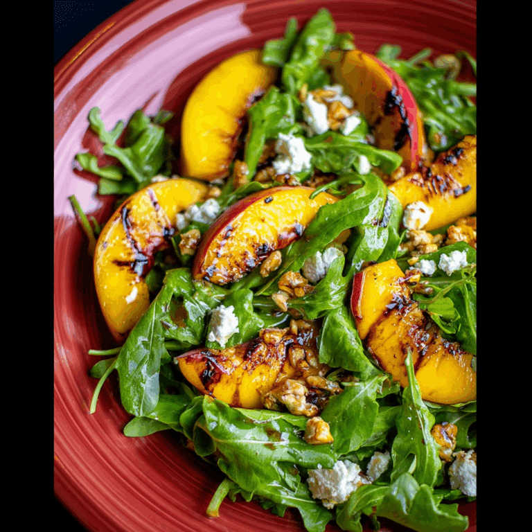 Grilled Peach & Arugula Summer Salad