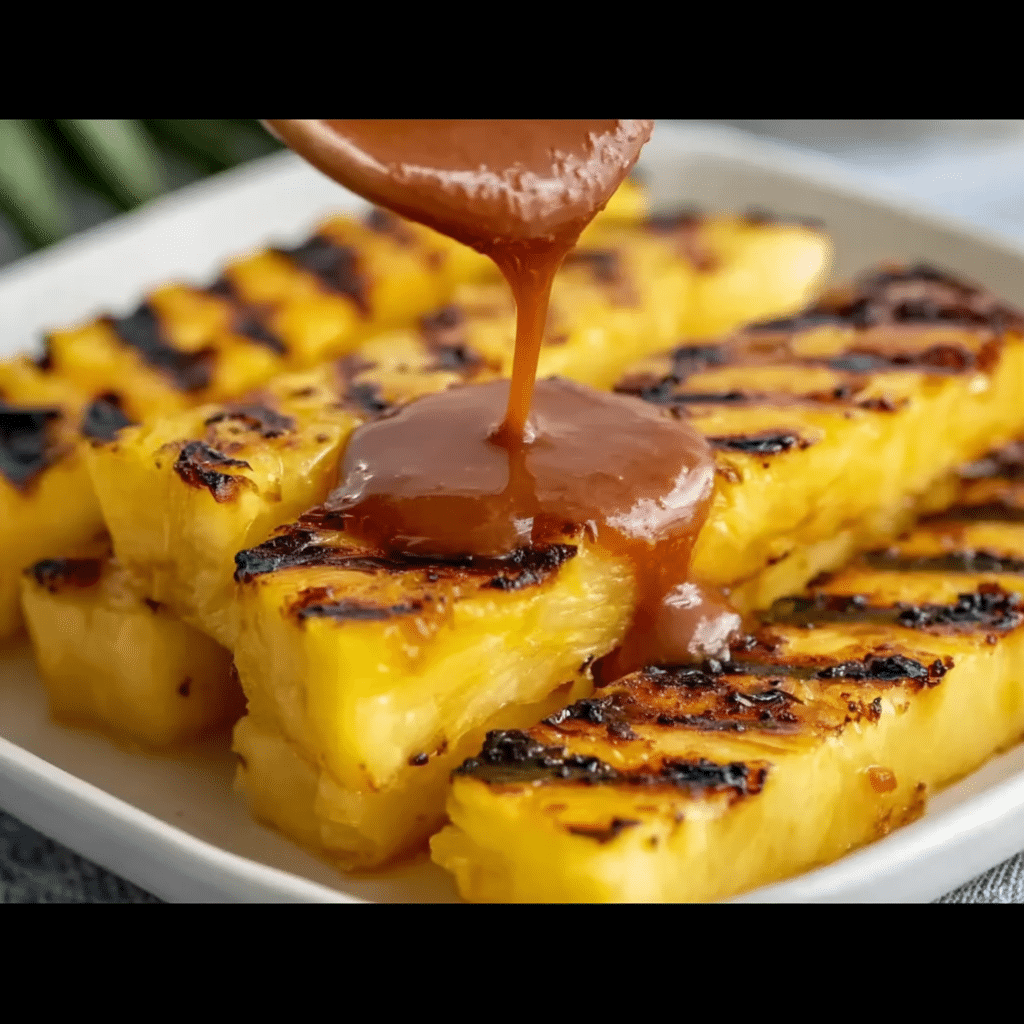 Grilled Pineapple with Cinnamon Honey Glaze