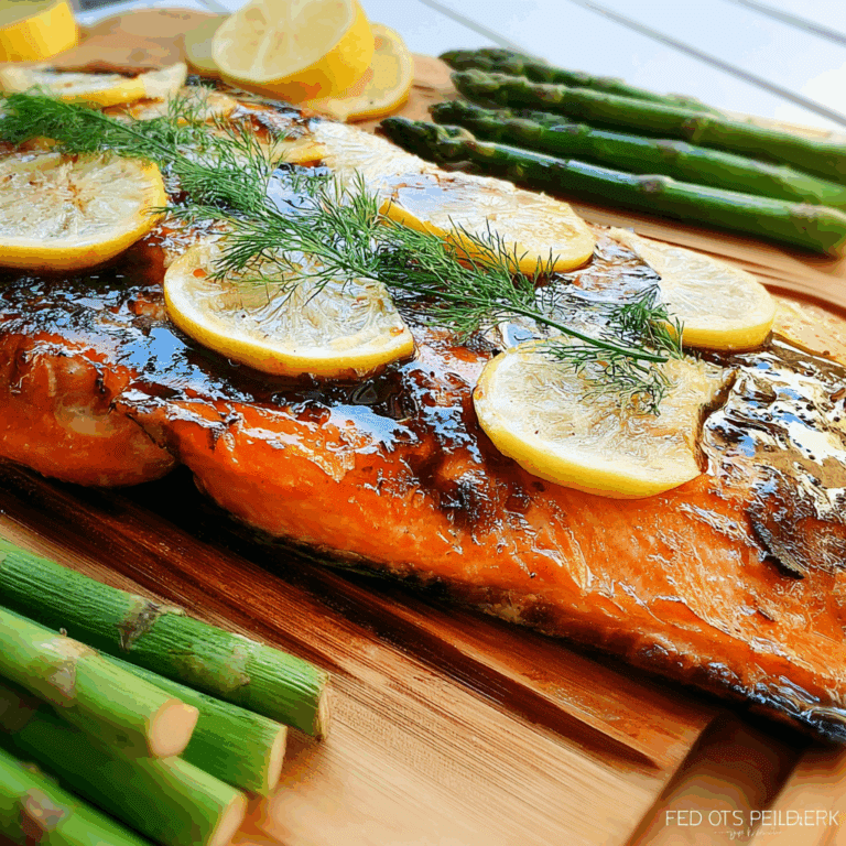 Honey Glazed Grilled Trout on Cedar Planks