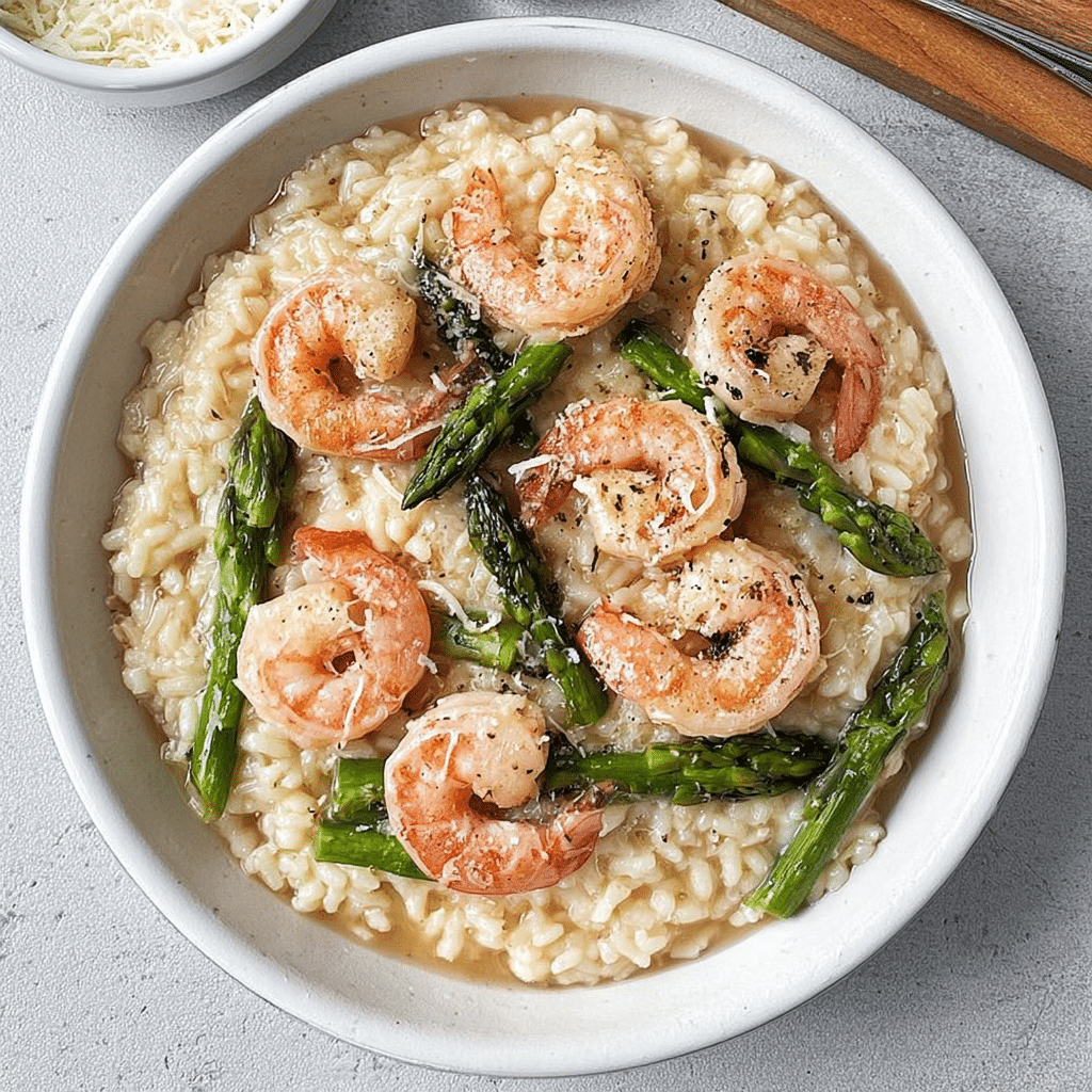 Instant Pot Shrimp Risotto with Asparagus