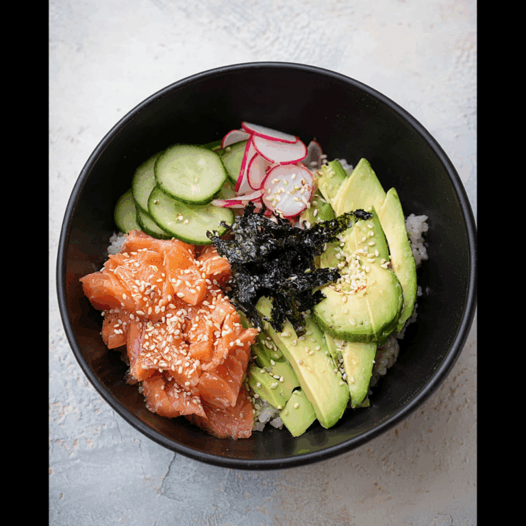 Keto Sushi Bowls with Salmon