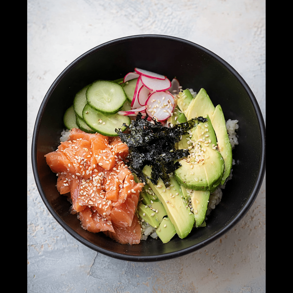 Keto Sushi Bowls with Salmon