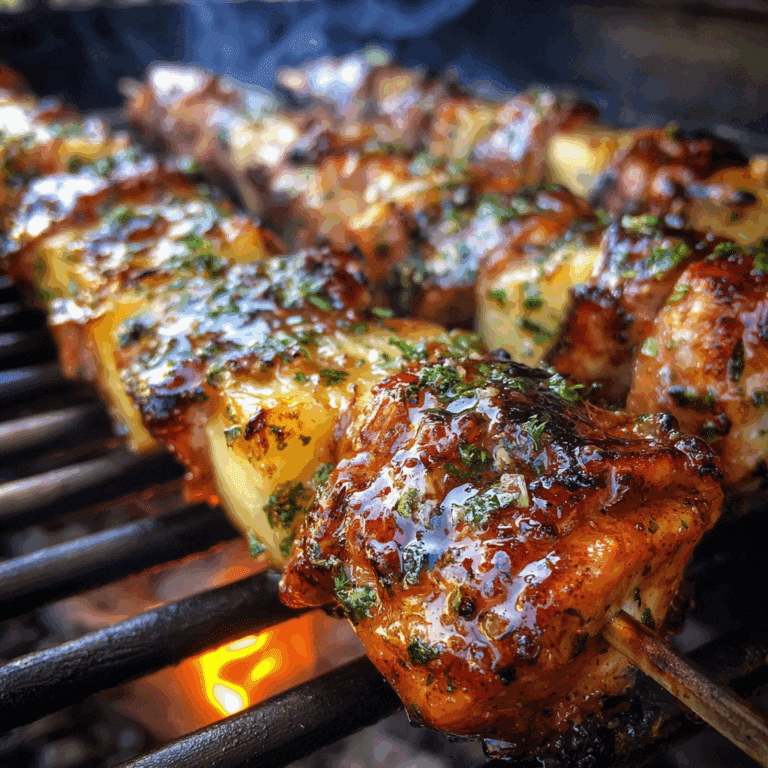Pineapple Chicken Kabobs on the Grill