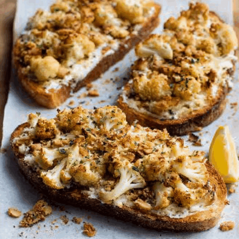 Roasted Cauliflower Toast with Sourdough