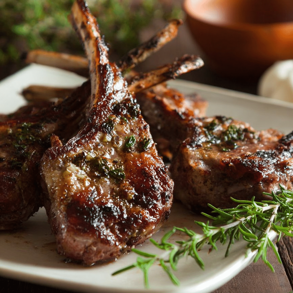 Rosemary Garlic Grilled Lamb Chops