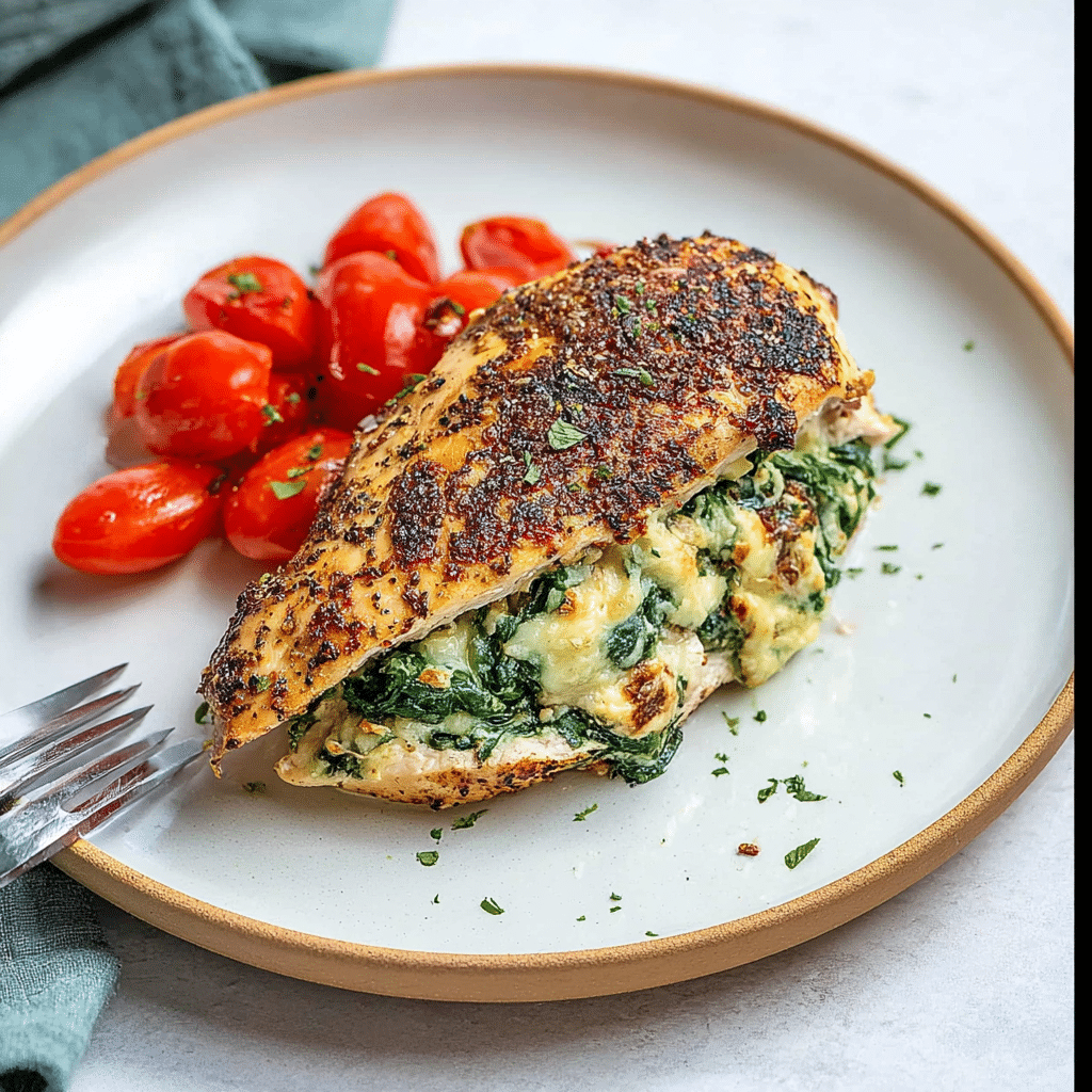 Spinach and Cheese Stuffed Chicken Breasts