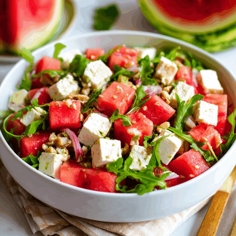 Watermelon Rind Salad with Feta