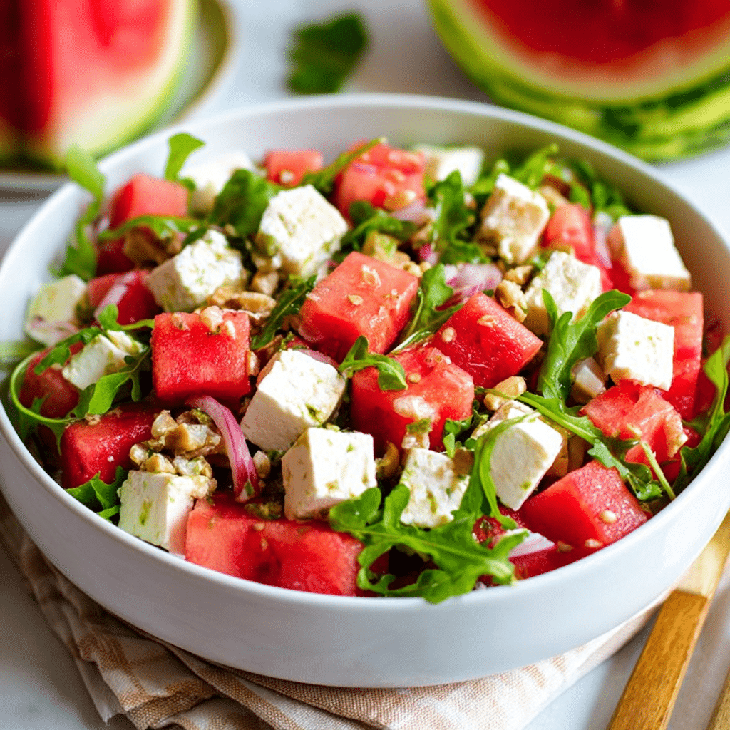 Watermelon Rind Salad with Feta