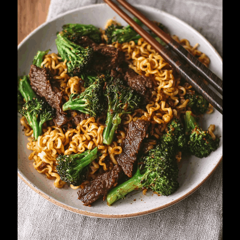Beef and Broccoli Ramen Stir Fry