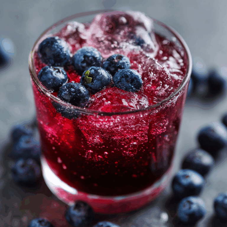 Blueberry Ginger Kombucha Cocktail or Mocktail