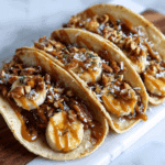 Caramel Banana Nuts Tacos