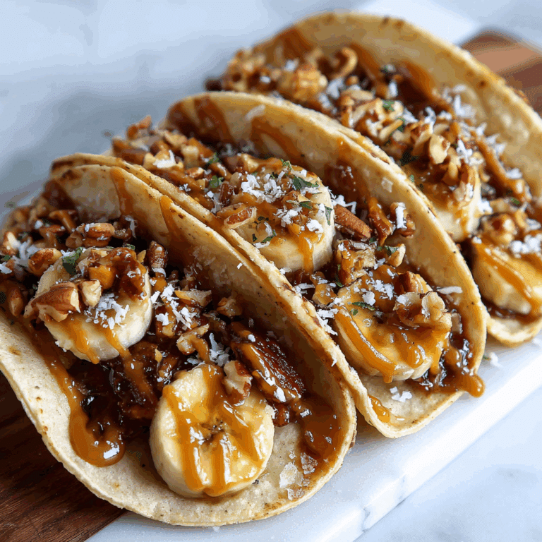 Caramel Banana Nuts Tacos