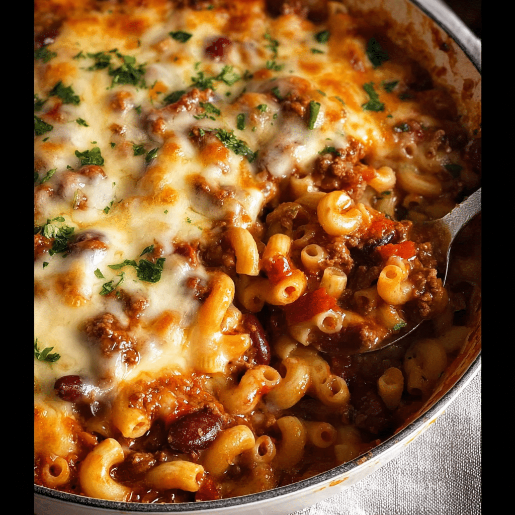 Chili Mac and Cheese Casserole
