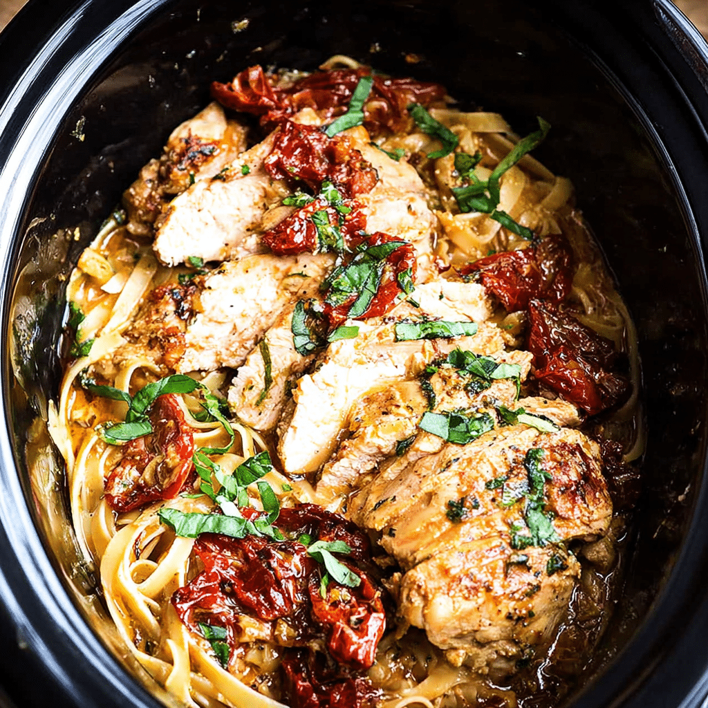 Crockpot Tuscan Chicken