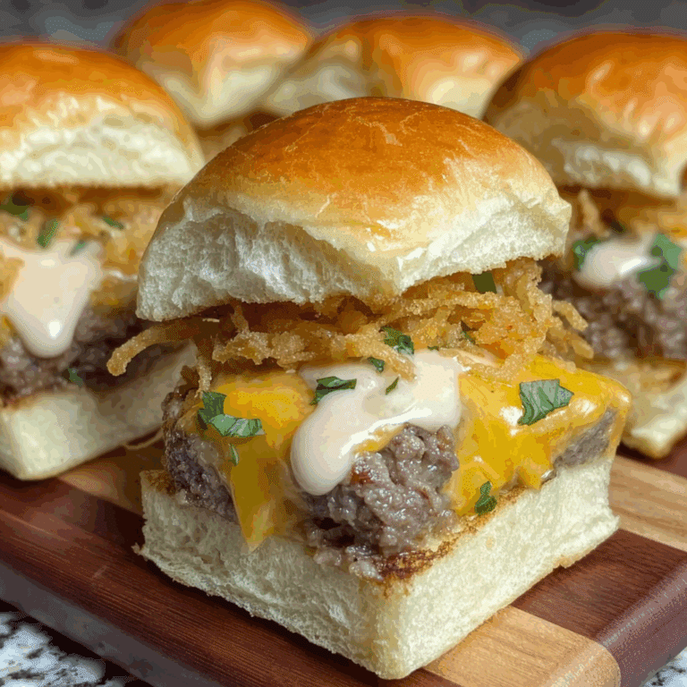 Double Cheese Fry Burger Sliders