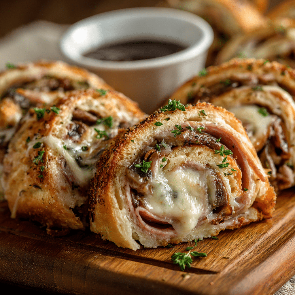 Easy French Dip Pinwheels