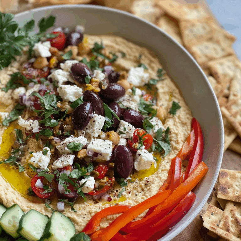 Greek Style Loaded Hummus Platter