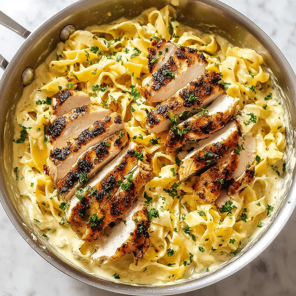Grilled Chicken Alfredo Pasta