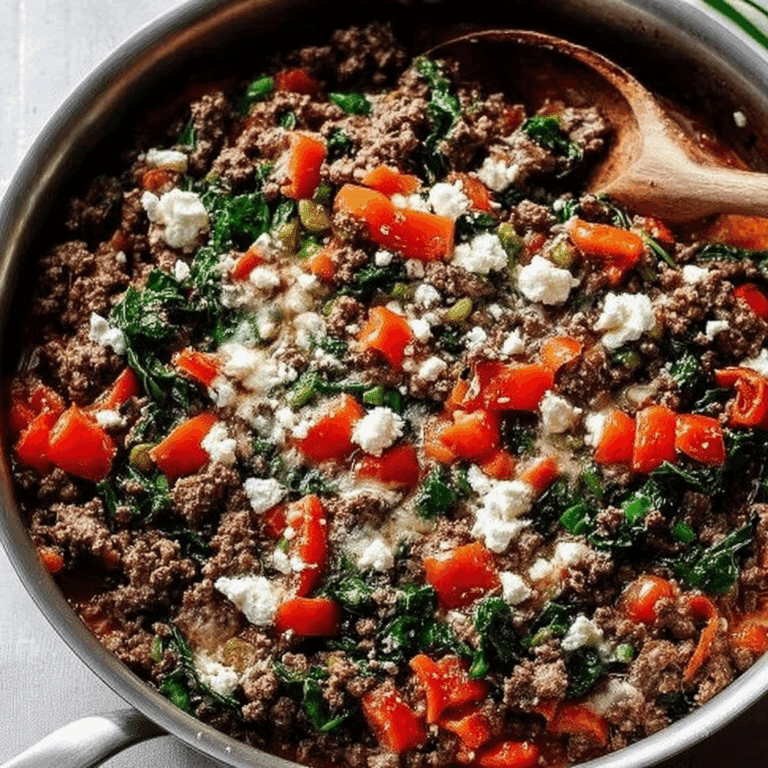 Mediterranean Ground Beef Skillet
