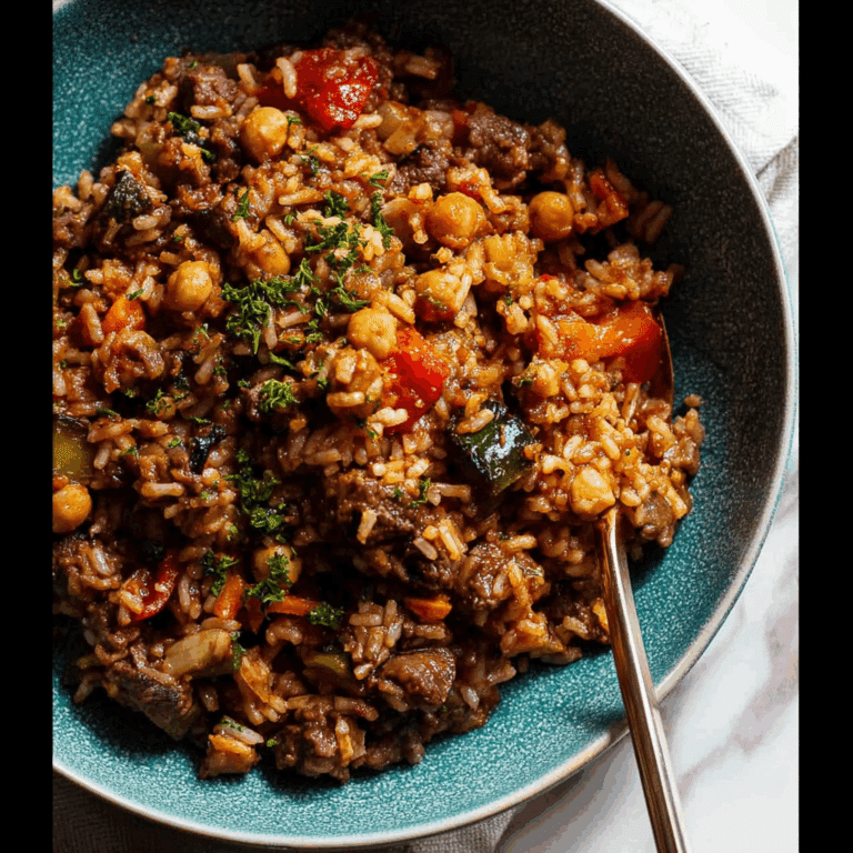 One-Pot Beef and Veggie Rice