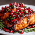 Air Fryer Pomegranate-Glazed Salmon