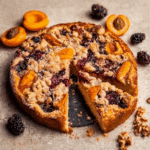 Blackberry Apricot Buckle Cake