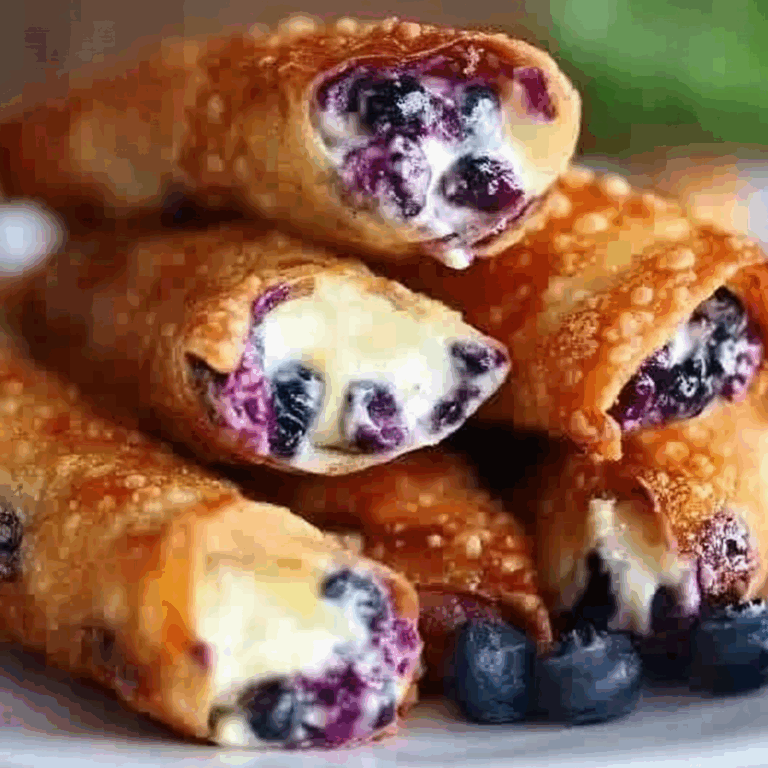 Blueberry Cream Cheese Egg Rolls
