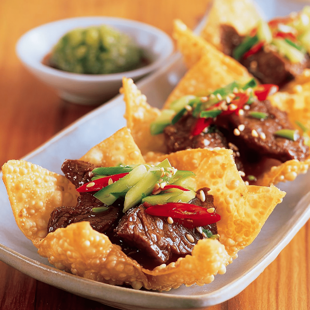Crispy Fried Beef Wontons Recipe
