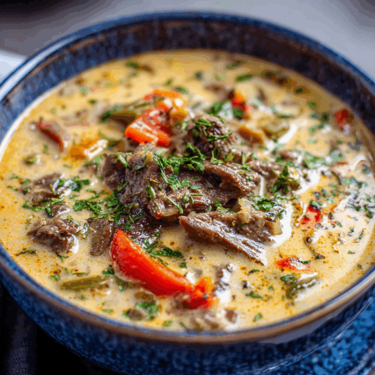 Easy One-Pot Philly Cheesesteak Soup Recipe