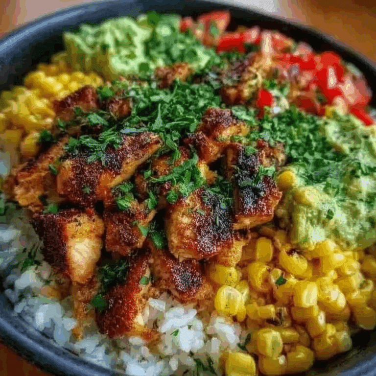 Healthy and Delicious Street Corn Chicken Rice Bowl